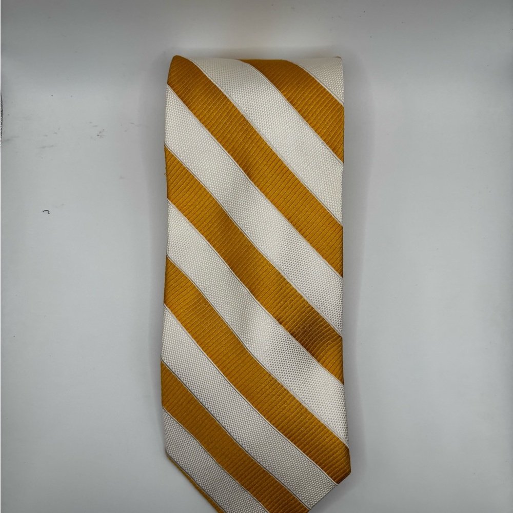 Jos. A. Bank Mustard and Cream Striped Tie